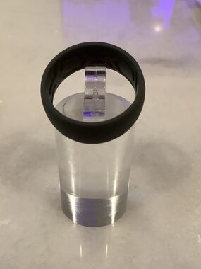 Men's Black Silicone Comfort Ring, Brand New